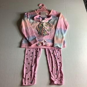Unicorn pajamas for little girls.